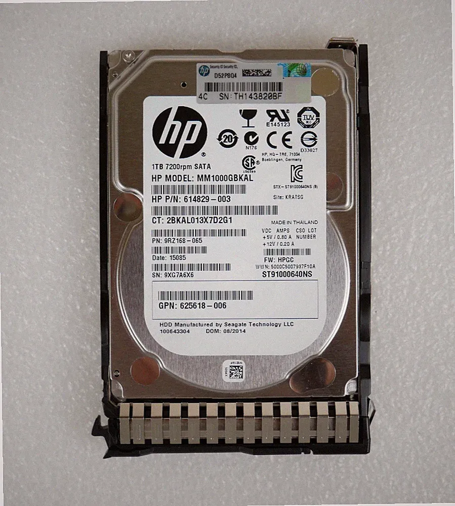 HP 614829-003 ST91000640NS 1TB 7.2K 6Gb/s SATA 2.5" Internal Hard Drive w/ CADDY
