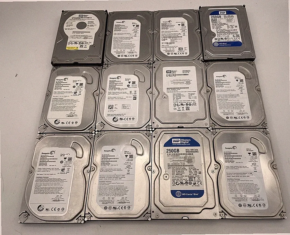 LOT OF 10 DRIVES 250GB Desktop PC Internal 3.5" SATA Hard Drive HDD Tested