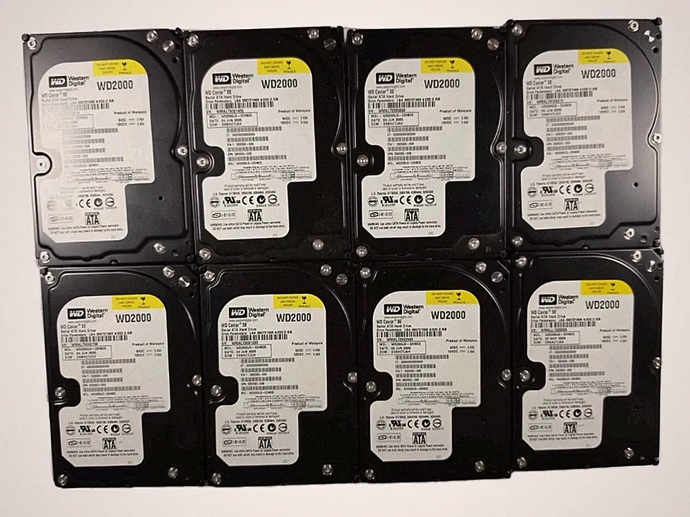 LOT OF 8 WD2000JD-22HBB0 - Western Digital 200GB 7200 RPM SATA 3.5" HDD
