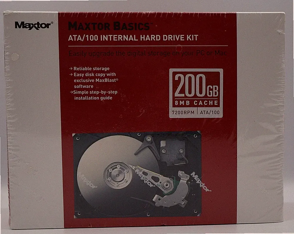 Maxtor Basics 200GB 3.5" Internal Hard Drive ATA/100 7200RPM 8MB Cache Kit