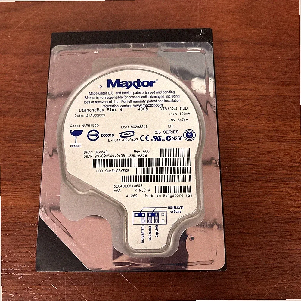 MAXTOR DiamondMax Plus 8 Internal Hard Drive - 40 GB ATA/133 HDD