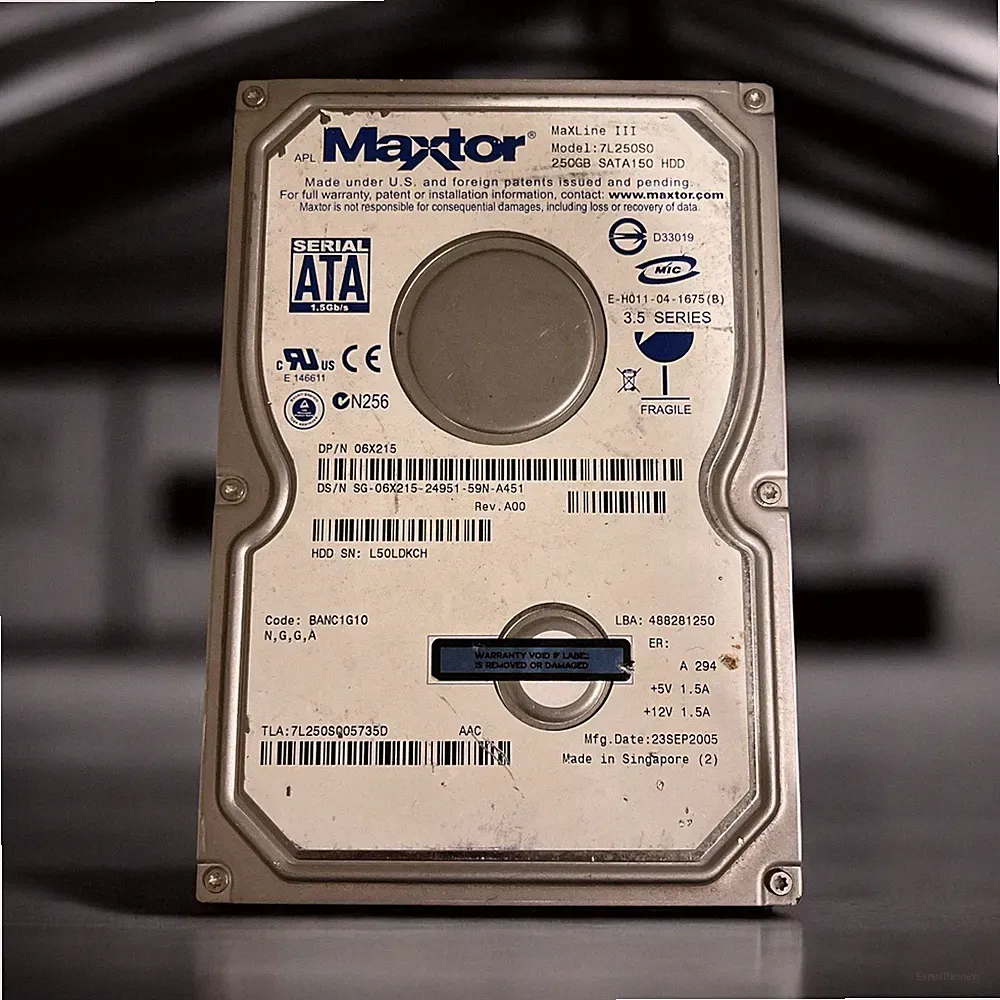 Maxtor MaXLine III 250GB 7200RPM SATA/150 3.5” HDD 7L250S0 – Tested Working