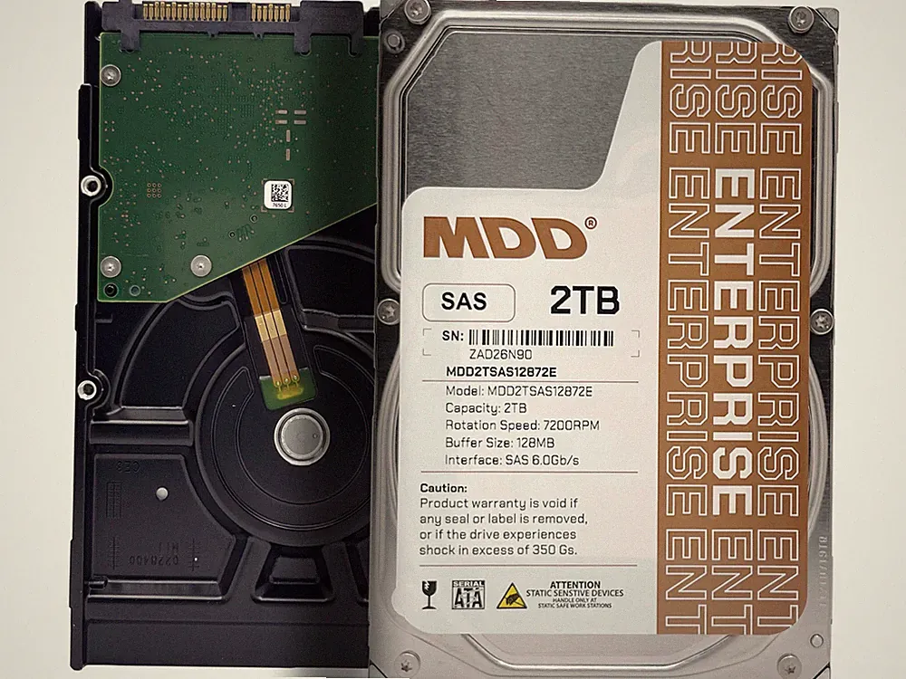 MDD 2TB 7200RPM SAS 6Gb/s 128MB 7200RPM 3.5inch Internal Enterprise Hard Drive