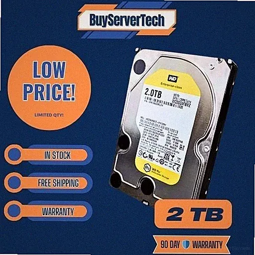 New 2TB SATA WD2004FBYZ WD 3.5" Enterprise Hard Drive 7.2K RPM 6Gbps 128MB