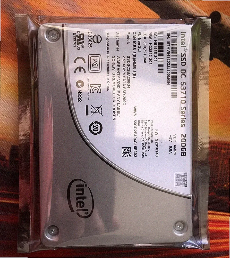 NEW Intel SSD DC S3710 200 GB Internal 2.5" MLC SSDSC2BA200G4 7MM hard drive