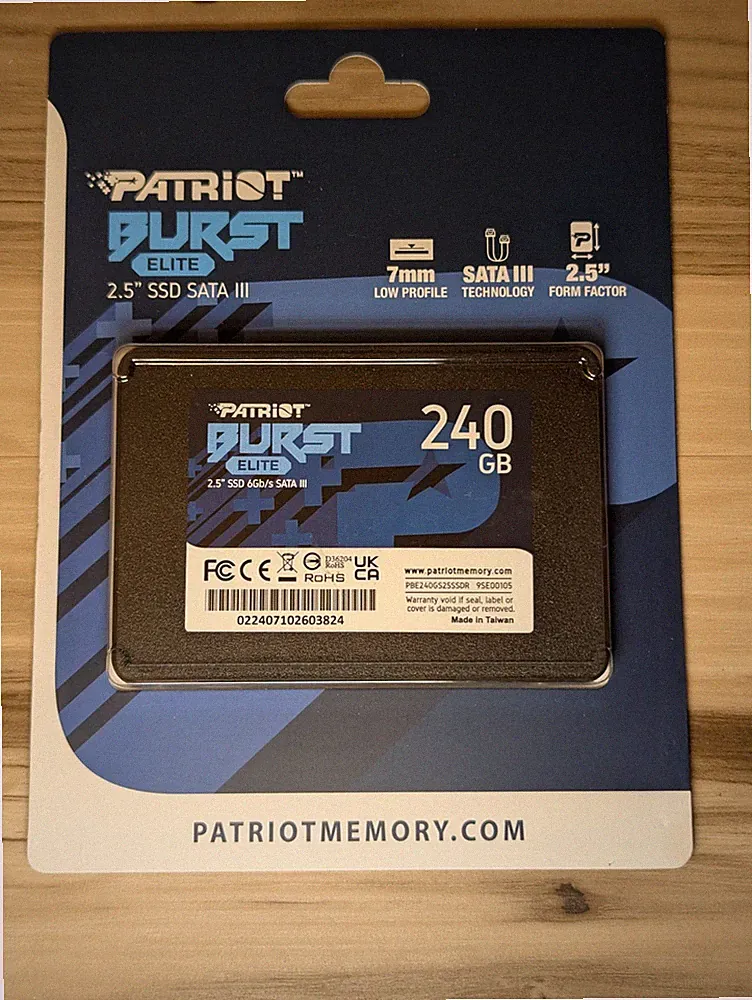 Patriot Burst Elite 240GB, Internal, 2.5 inch (PBE240GS25SSDR) Solid State Drive