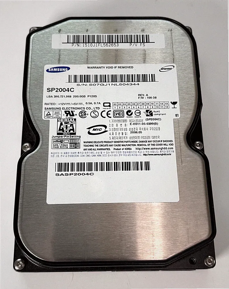 SAMSUNG 3.5" Hard Drive Sata HDD 200GB (SP2004C)