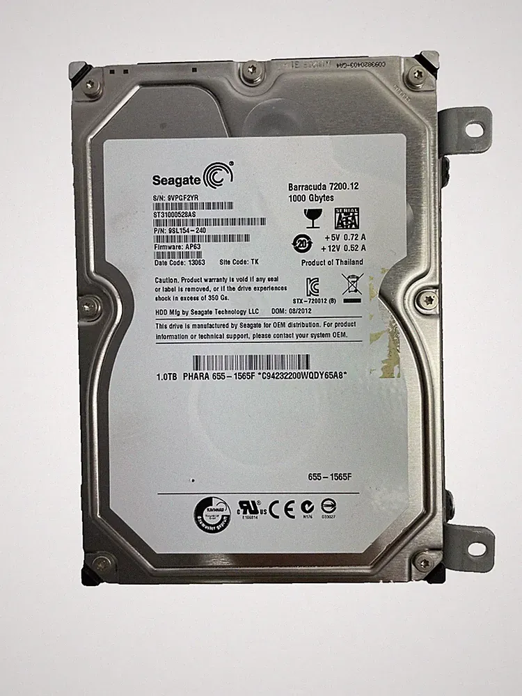 Seagate 1000 Gbytes ST31000528AS 1000 Gbytes 1TB Internal Hard Drive Cache 32MB