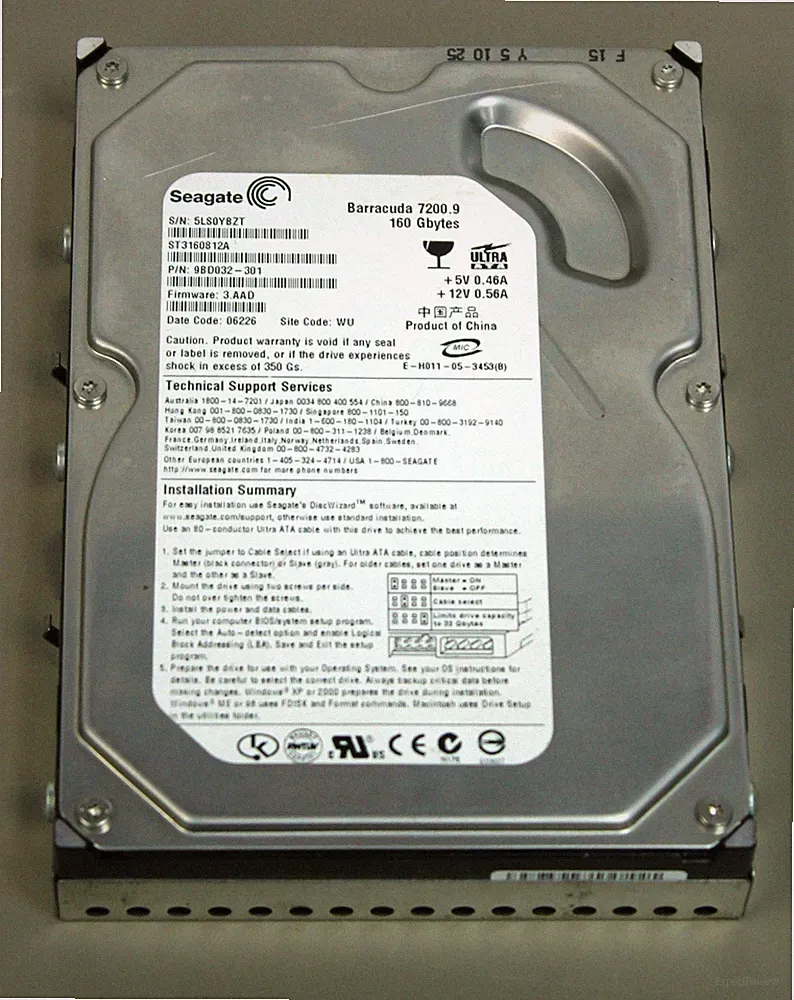 Seagate Barracuda 7200RPM 160GB Internal Hard Drive Ultra ATA 5LS0YBZT 9BD032301