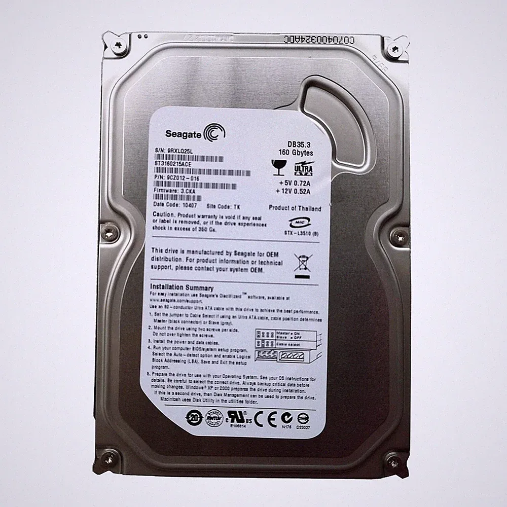 Seagate DB35 7200.3 160GB ST3160215ACE 7200RPM IDE PATA 3.5" Internal Hard Drive
