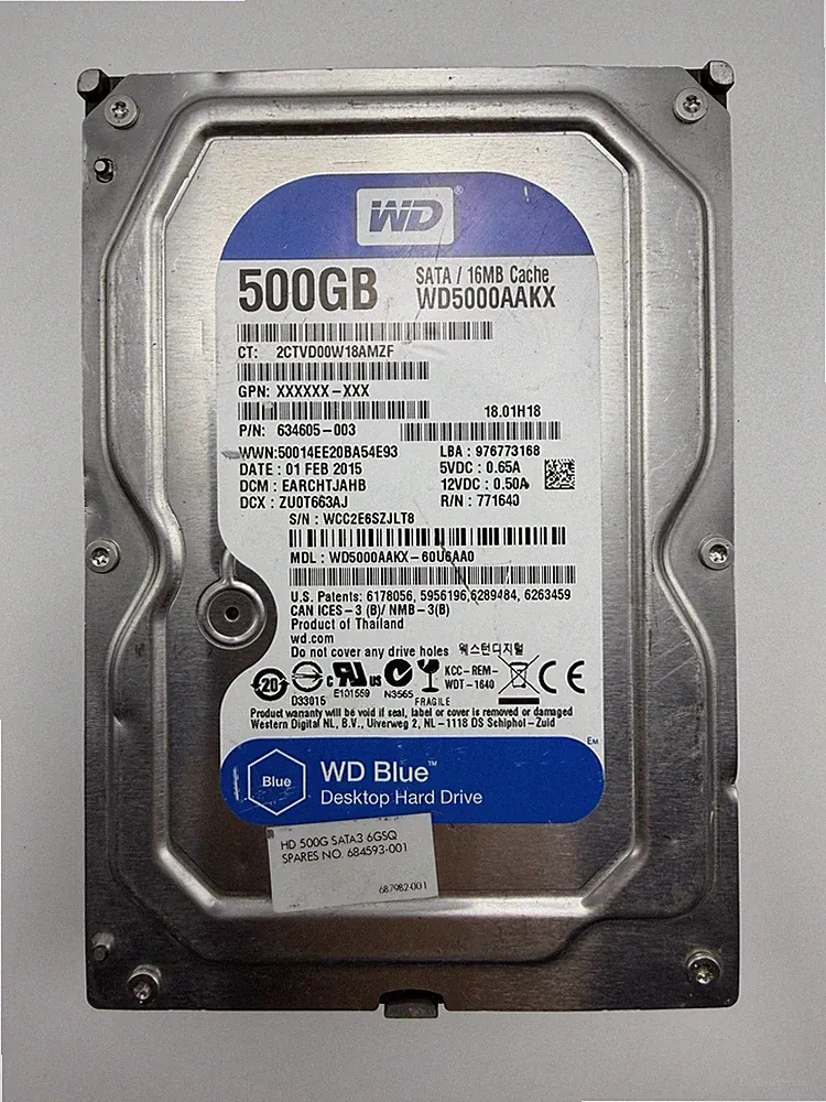 Seagate/WD/HGST 500GB 3.5" Desktop HDD - ST500DM009, 100% Tested Working, 1pcs