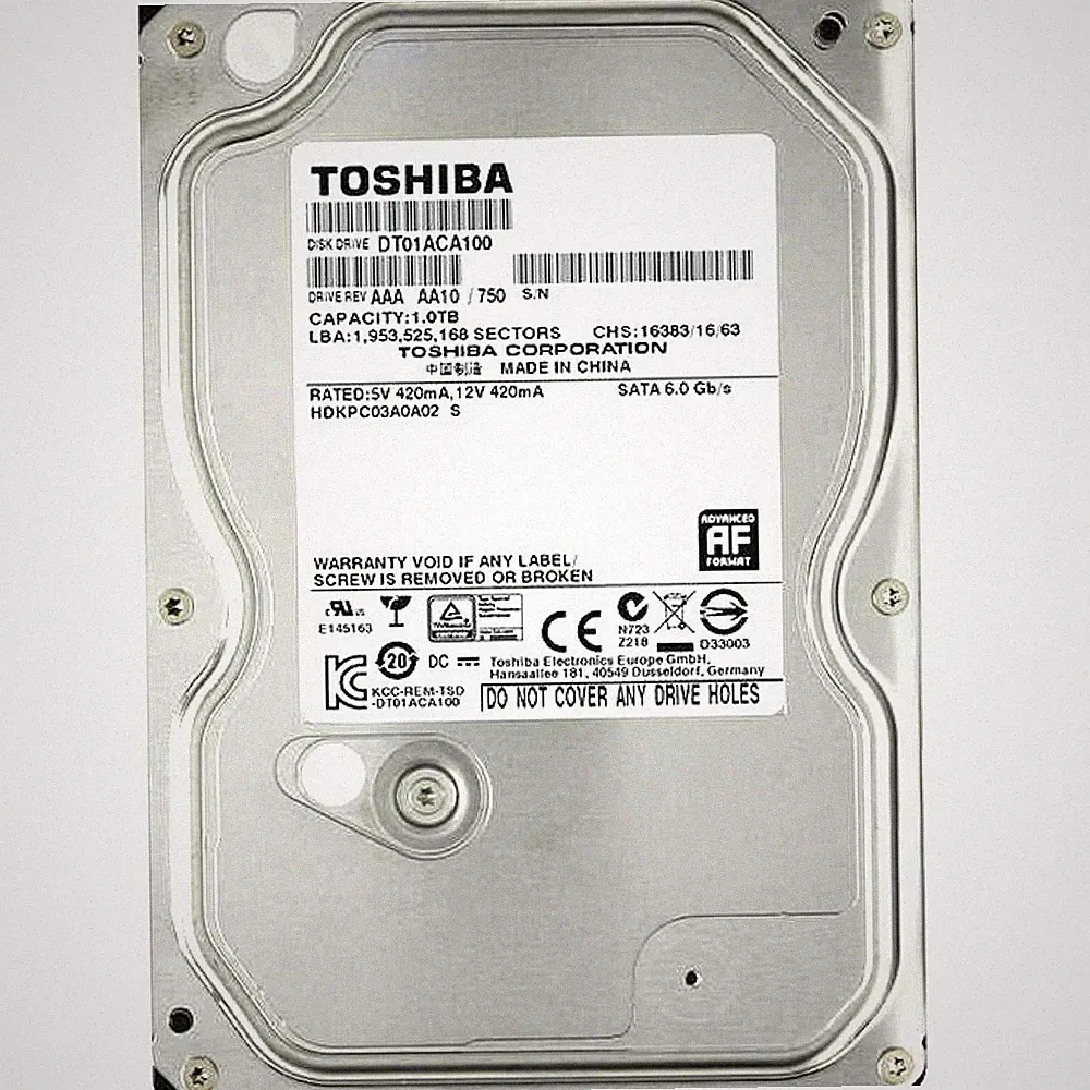 Toshiba 1TB | 3.5" | 7200RPM | SATA 3 | (6Gb/s) Internal Hard Drive for Desktop