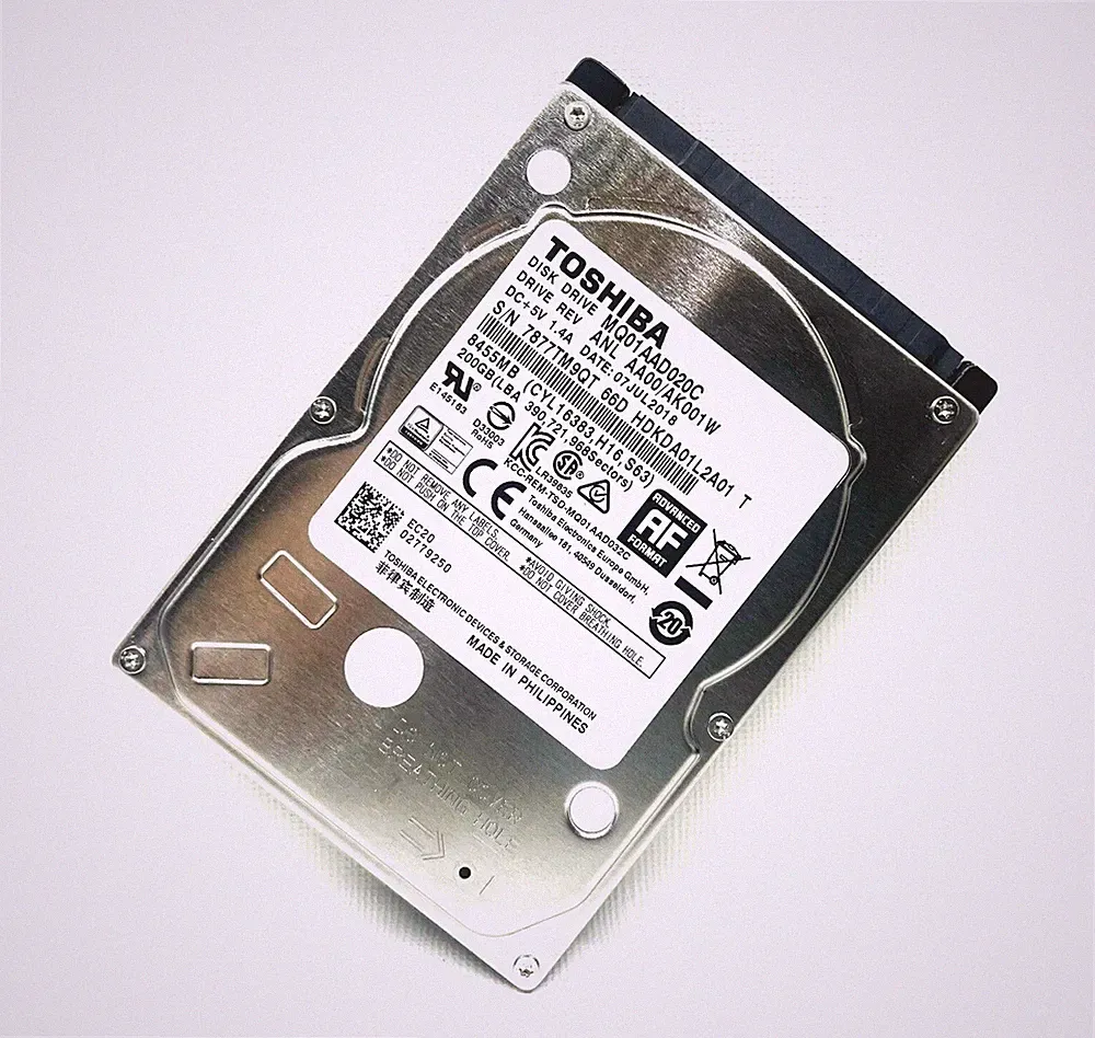Toshiba 200GB 4200RPM 2.5" MQ01AAD020C Autonavigation / Industriecomputer HDD