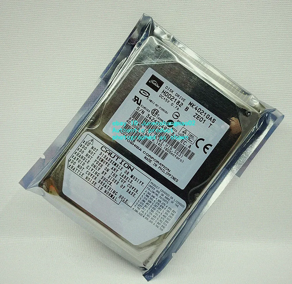 Toshiba 40GB MK4021GAS HDD2182 2.5-inch IDE Internal Hard Drive