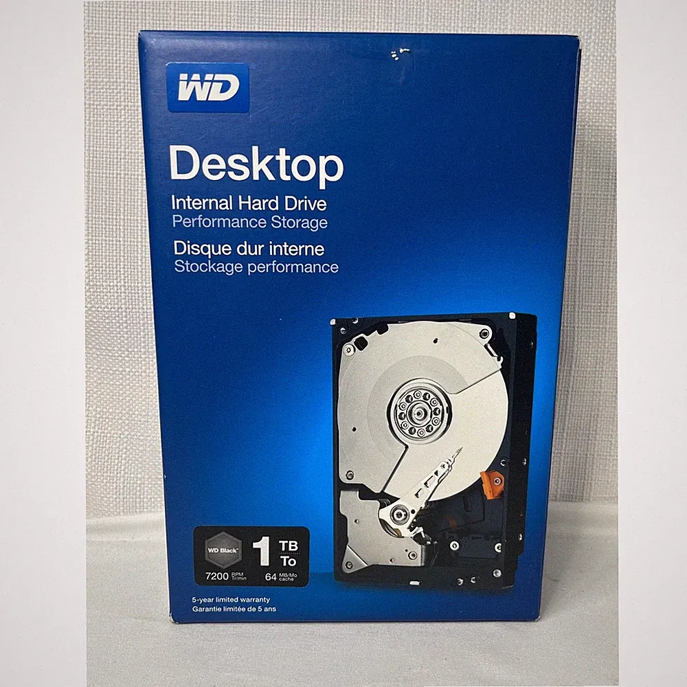 WD Black 1TB Desktop Internal Hard Drive 7200 RPM 64MB Cache WDBSLA0010HNC-NRSN