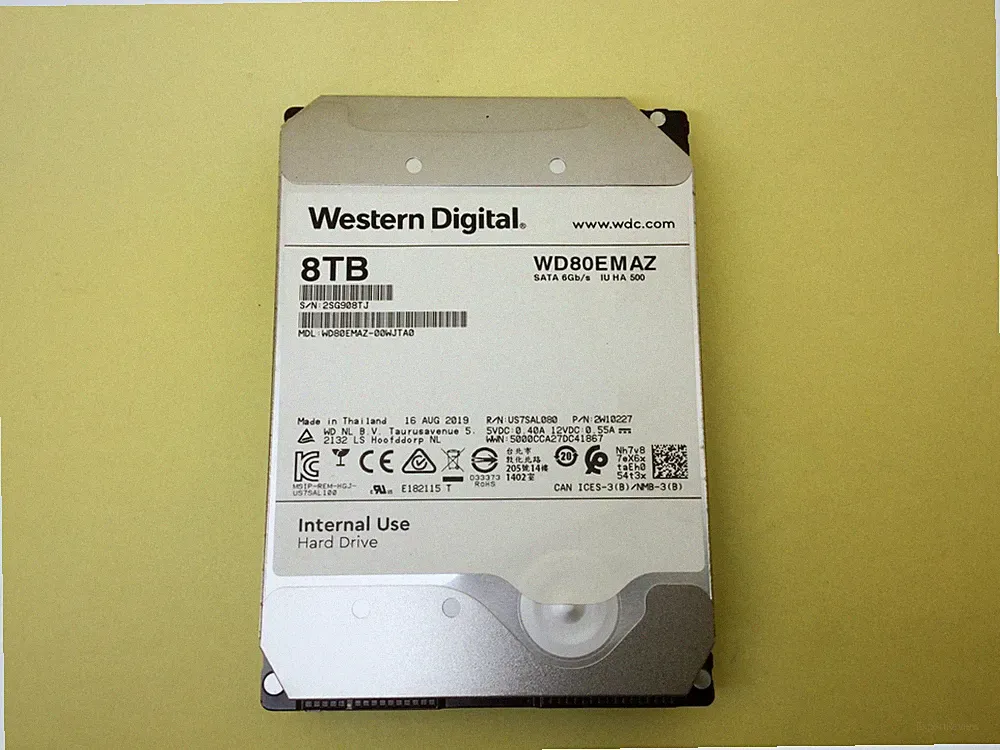 Western Digital 8TB 5400RPM SATA 6Gb/s 256MB 3.5" Internal Hard Drive WD80EMAZ